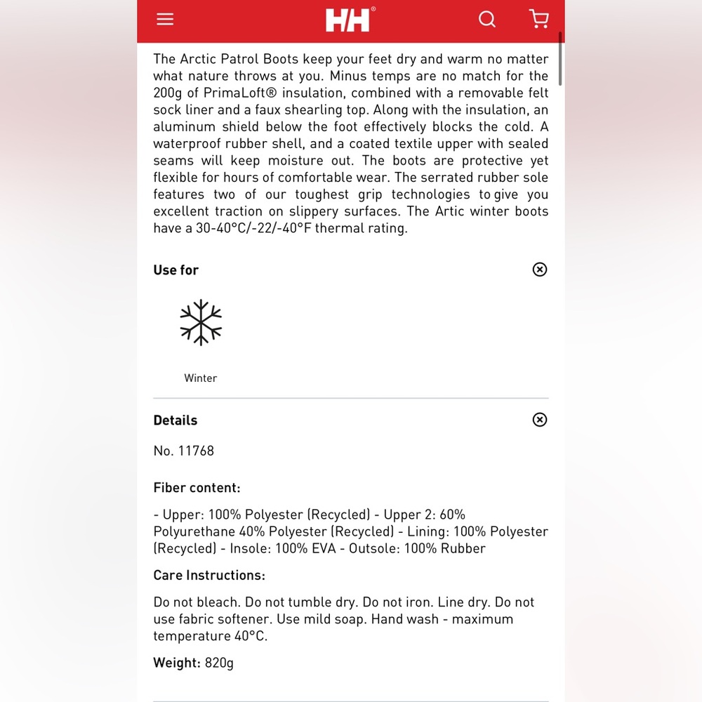 Helly Hansen Men's Arctic Patrol Winter Boots‎ Size 9 - Picture 4 of 14